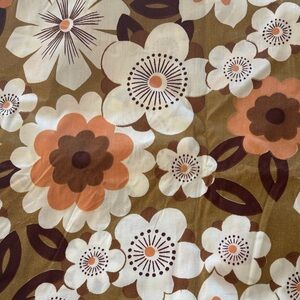 Vintage 70s floral cotton fabric